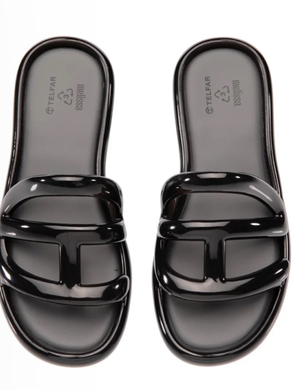 Telfar x Melissa Jelly Logo Slide Sandals